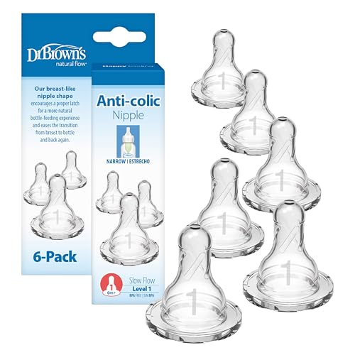 Dr. Brown’s Natural Flow Level 2 Narrow Silicone Nipples