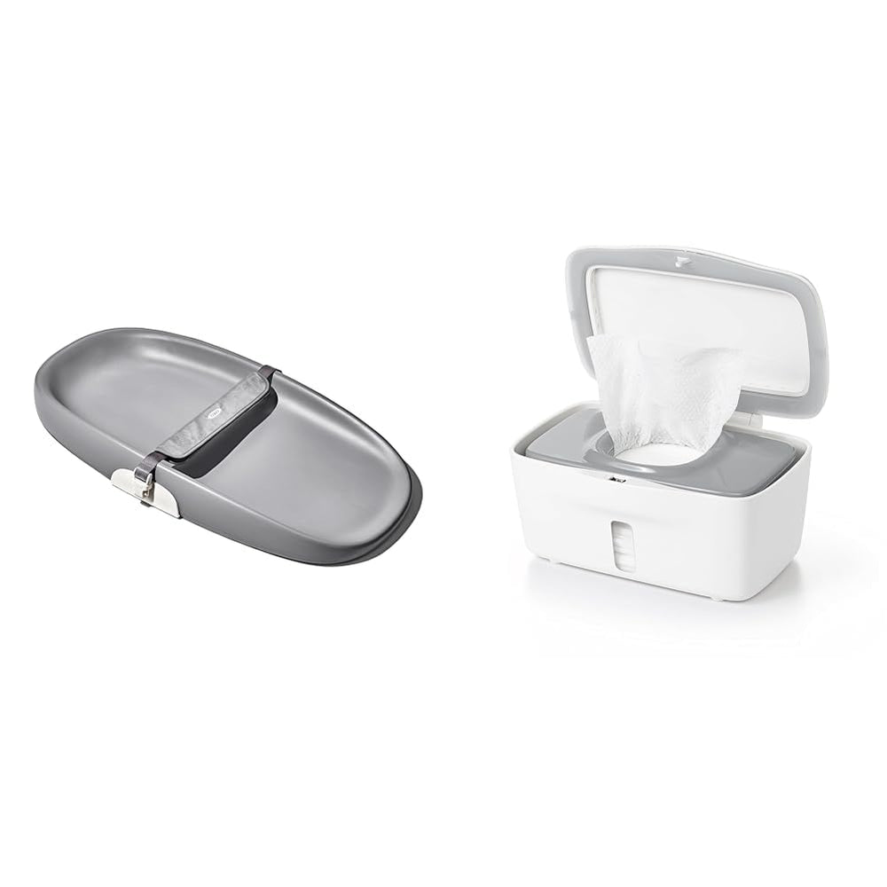 OXO Tot Changing Pad & Wipes Dispenser Bundle – Gray
