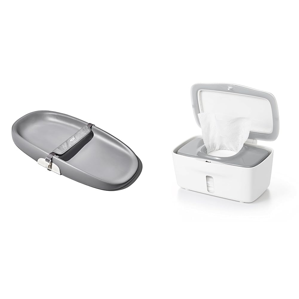 OXO Tot Changing Pad & Wipes Dispenser Bundle – Gray