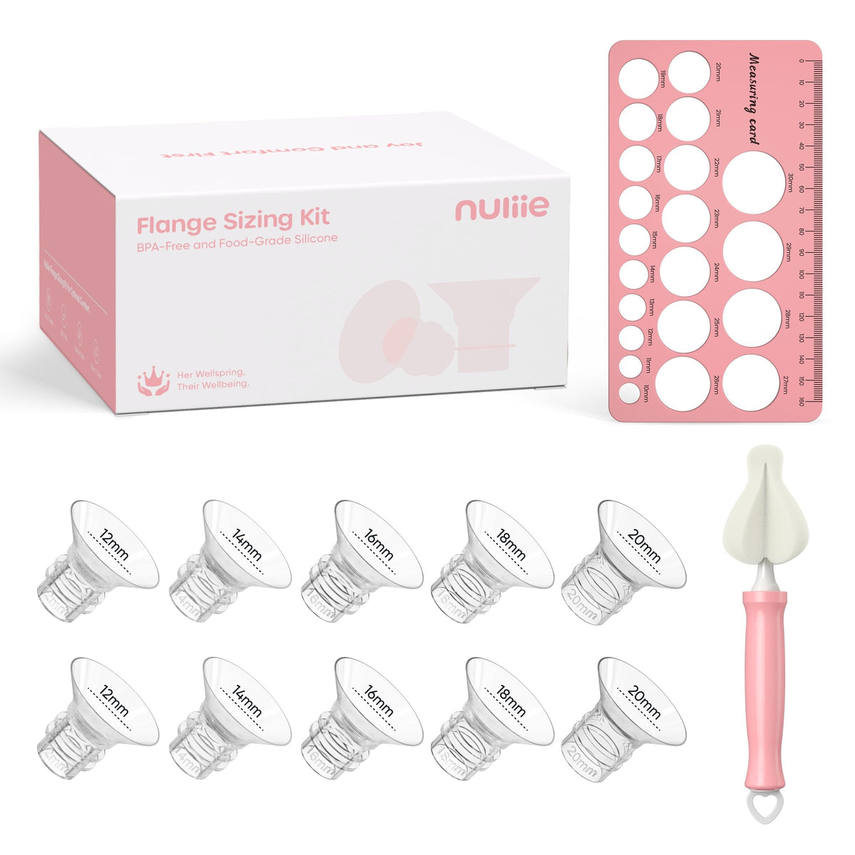 Nuliie Silicone Flange Sizing Kit for 24 mm Breast Shields