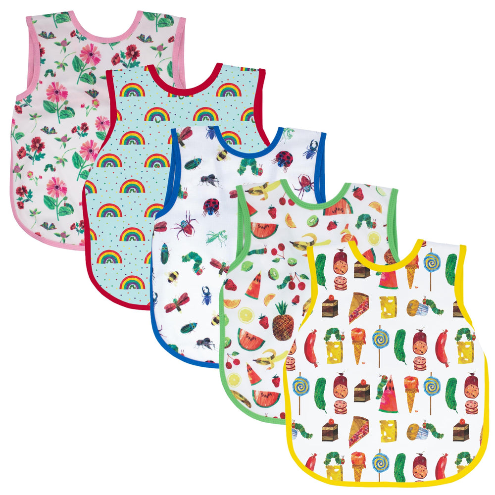 BapronBaby Eric Carle 5-Pack Waterproof Preschool Bibs